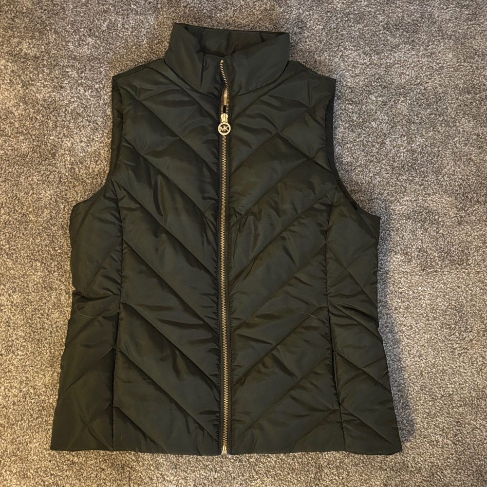 Michael Kors Hunter Green Quilted Vest